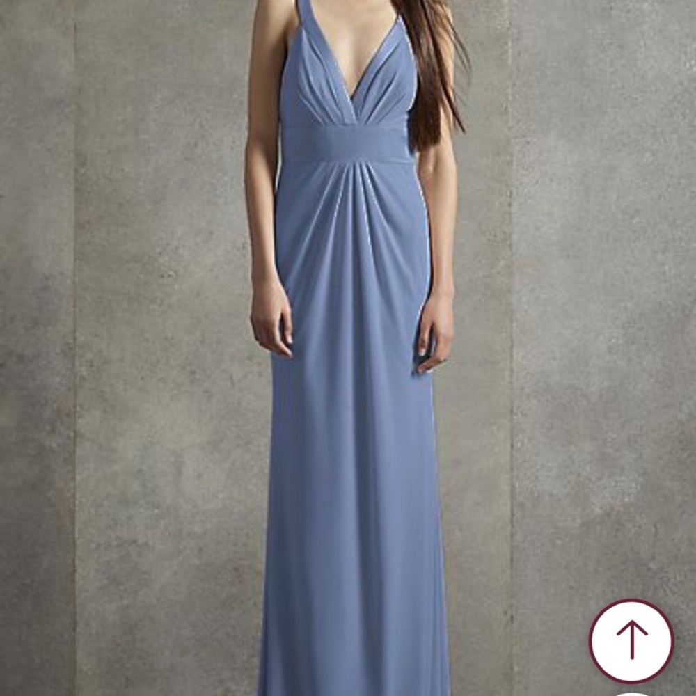 NWT David’s Bridal Vera Wang Bridesmaid Dress in Steel Blue